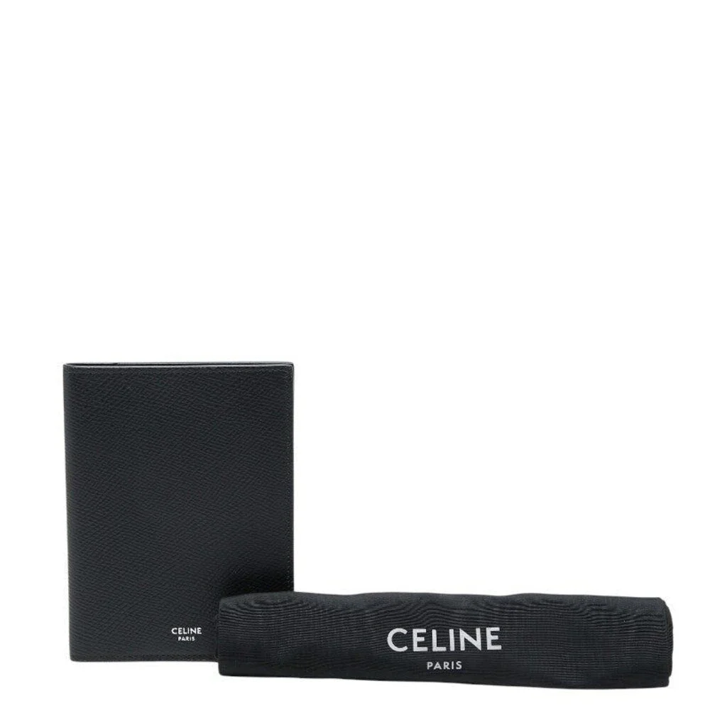 Celine Leather Passport Case Black